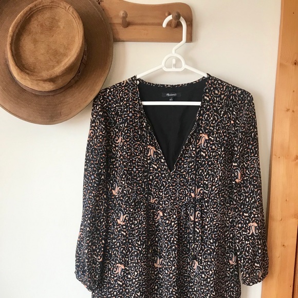 SOLD ** Madewell Silk Dress - Picture 1 of 4